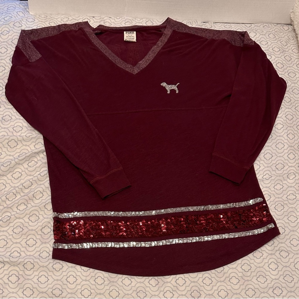 Pink Victoria Secret Sequin Top M